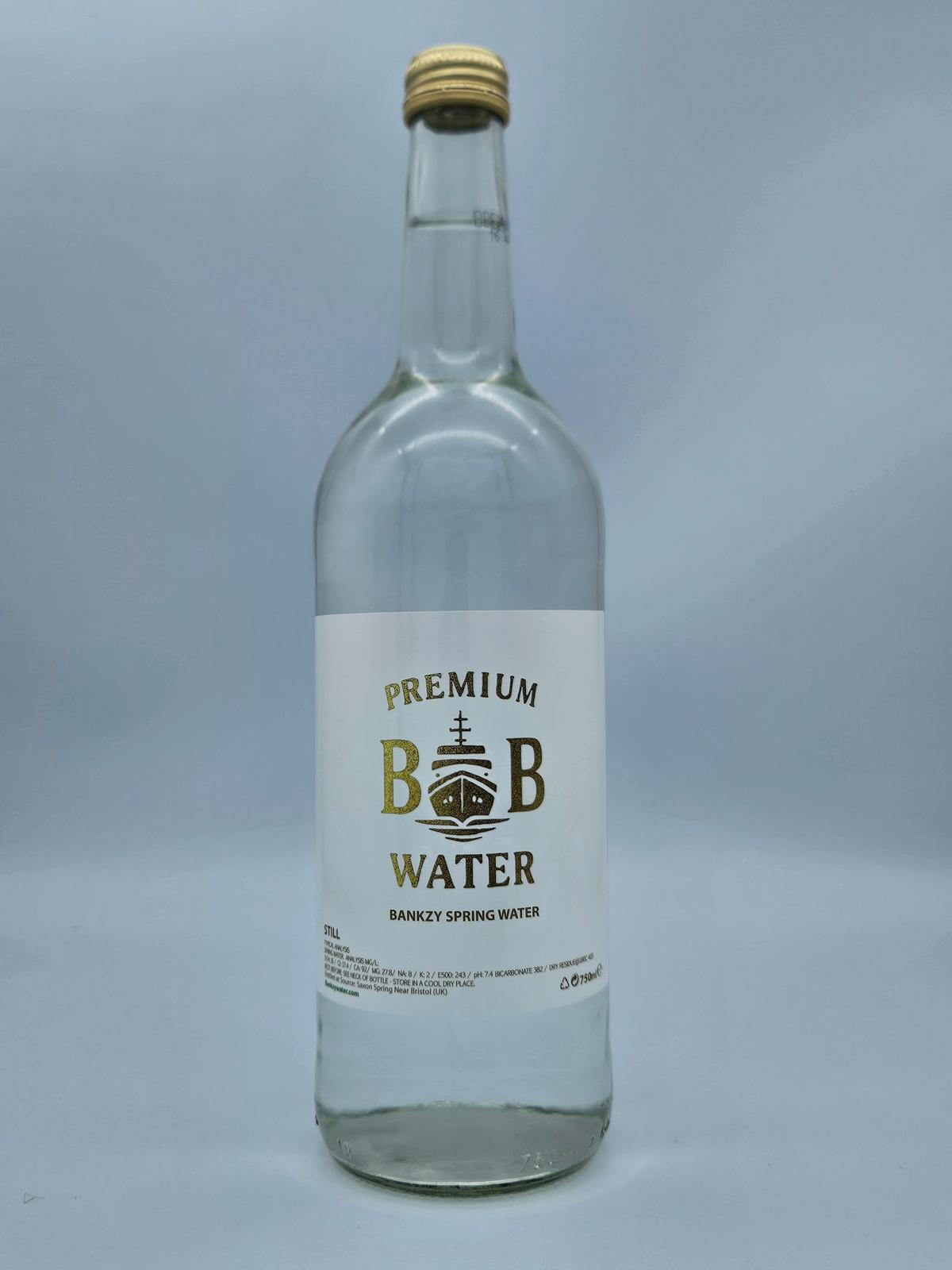 Glass Bottle (White & Gold Label)