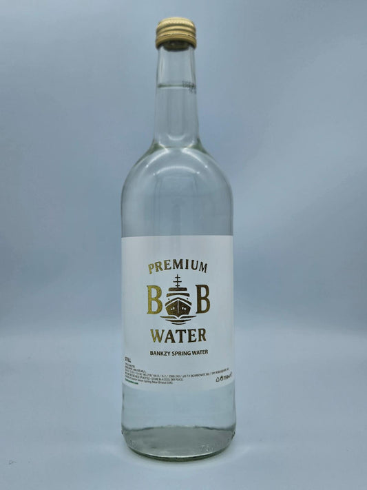 Glass Bottle (White & Gold Label)