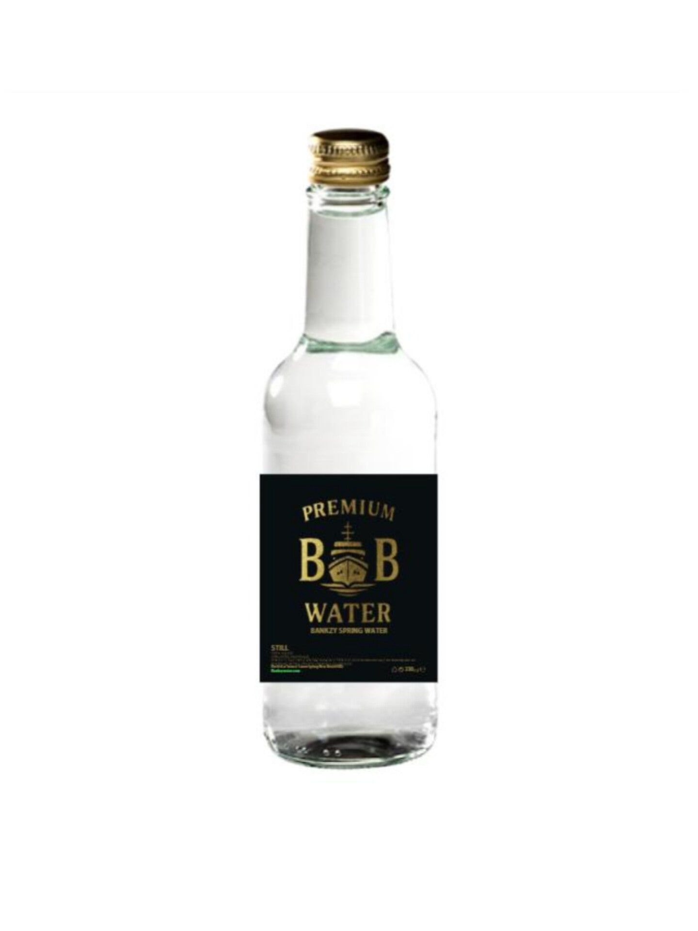 Glass Bottle (Black & Gold Label)