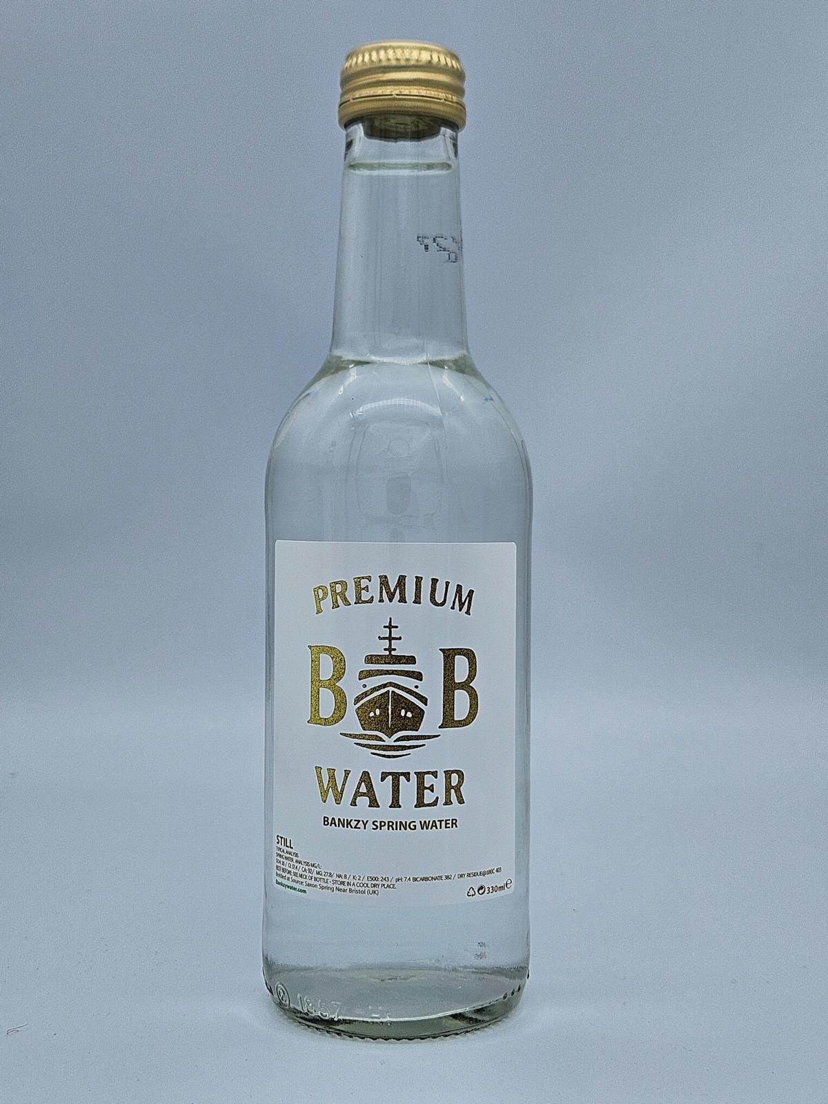 Glass Bottle (White & Gold Label)