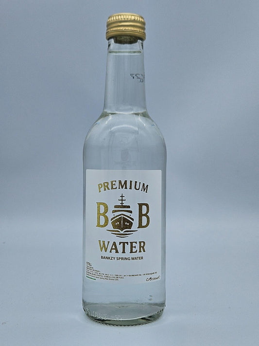 Glass Bottle (White & Gold Label)